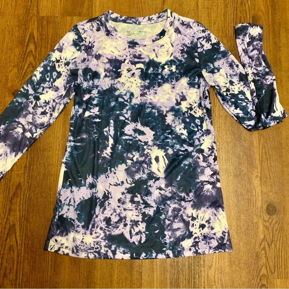 NWOT Under Armour Velocity Purple and Blue Long Sleeve Shirt - Picture 1 of 3